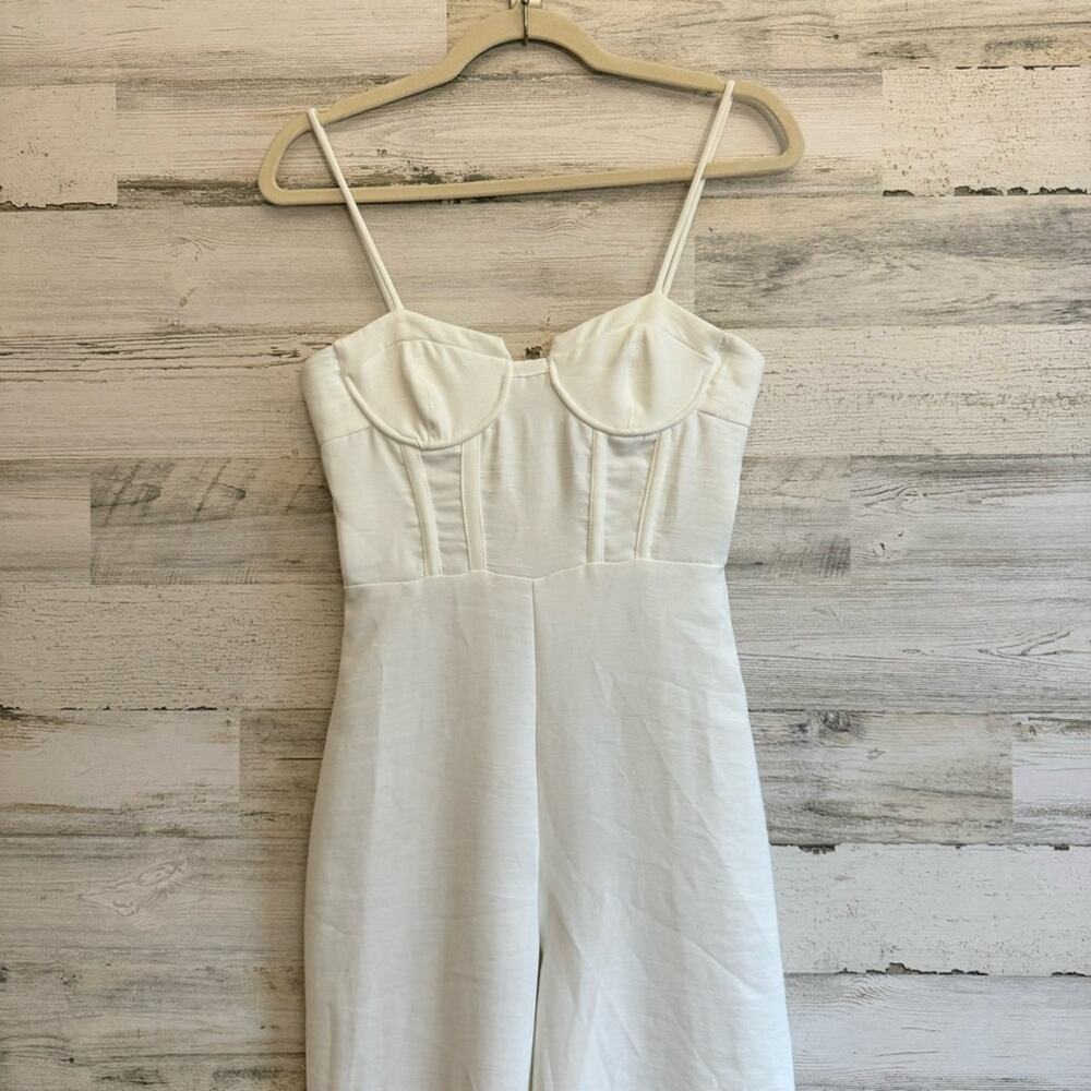 NWT Zara Wide Leg Palazzo Corset Style Top Jumpsuit Full Length XS 8121/624/251 - Picture 4 of 16